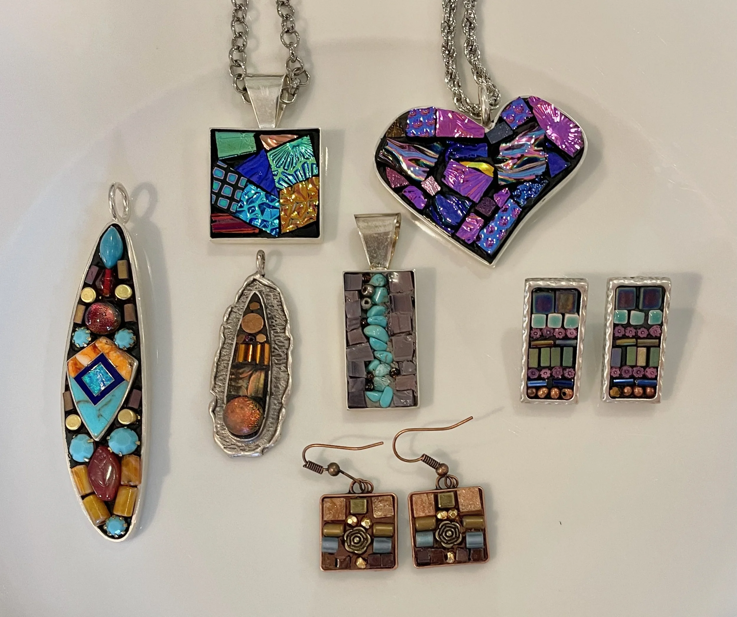 Mosaic Earrings and Pendants