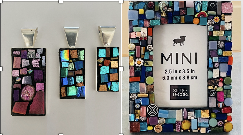 Make a Mini Mosaic Picture Frame or Mosaic Jewelry