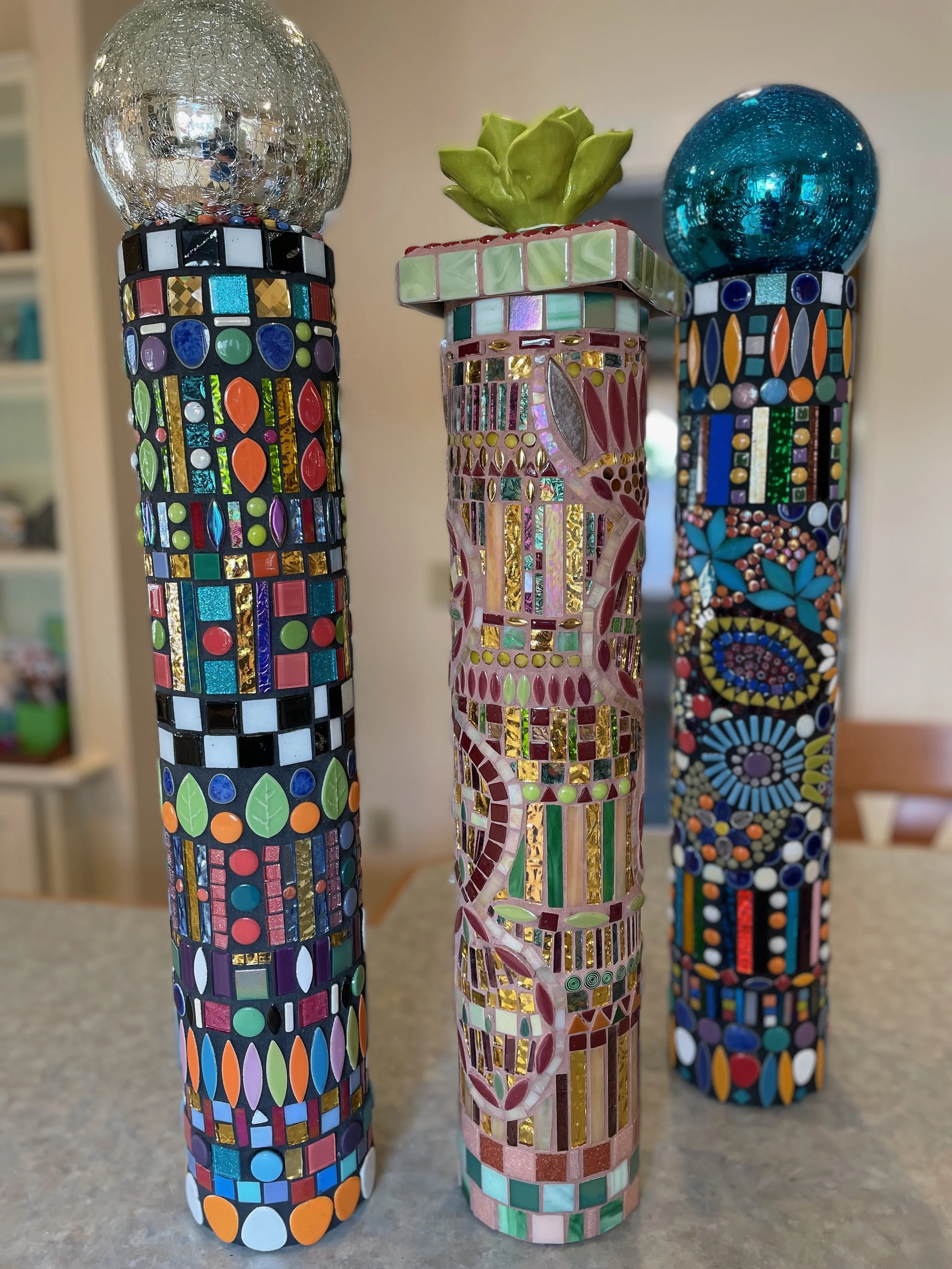 Make a Mosaic Garden Totem