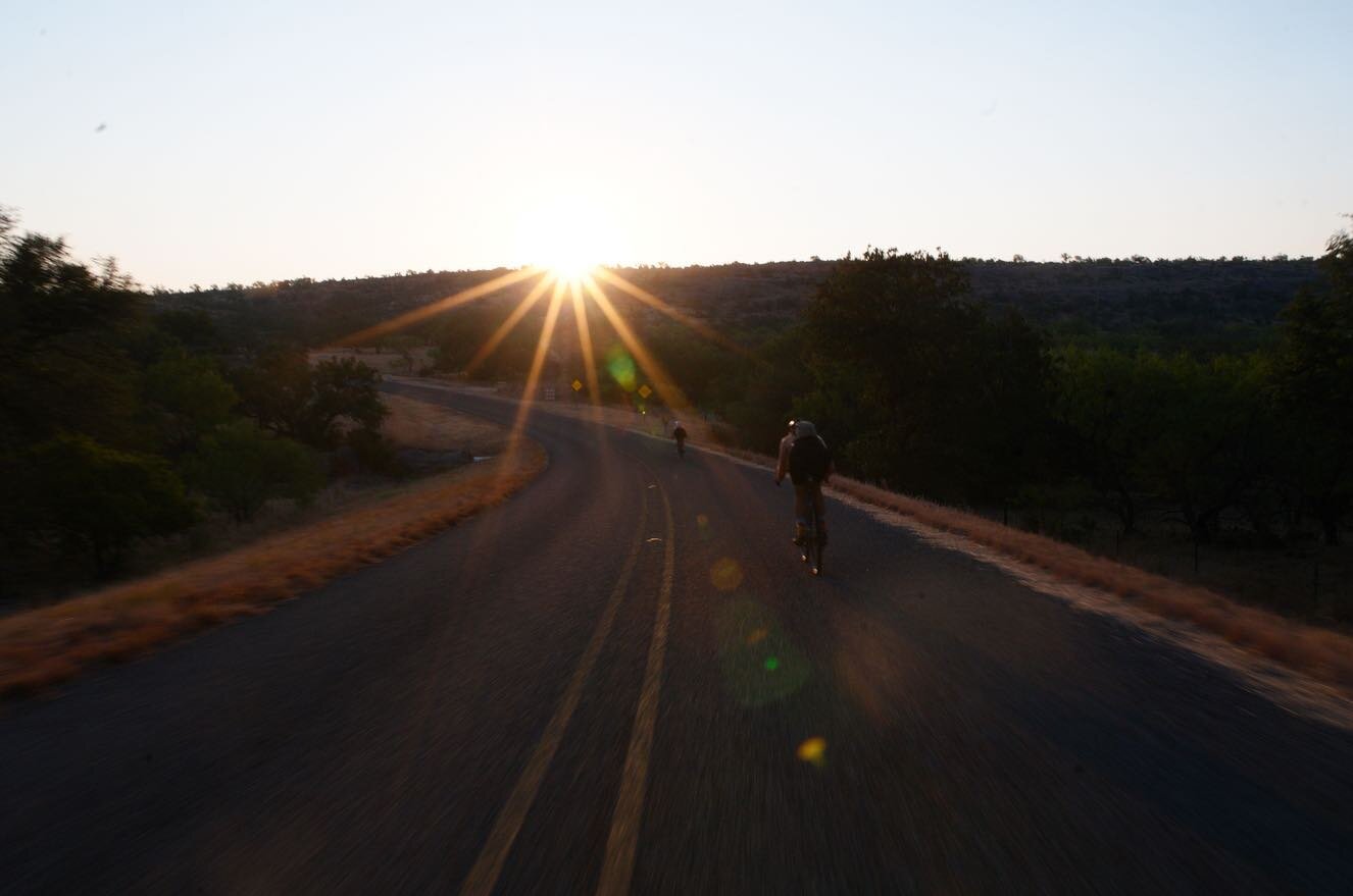 I tried pretty hard to get some good photos of this overnight ride and I&rsquo;m pretty happy with the results. 
The ride was 165 miles or so, leaving Llano at sunset, passing through Mason around 5am, then getting back to Llano a little after noon. 