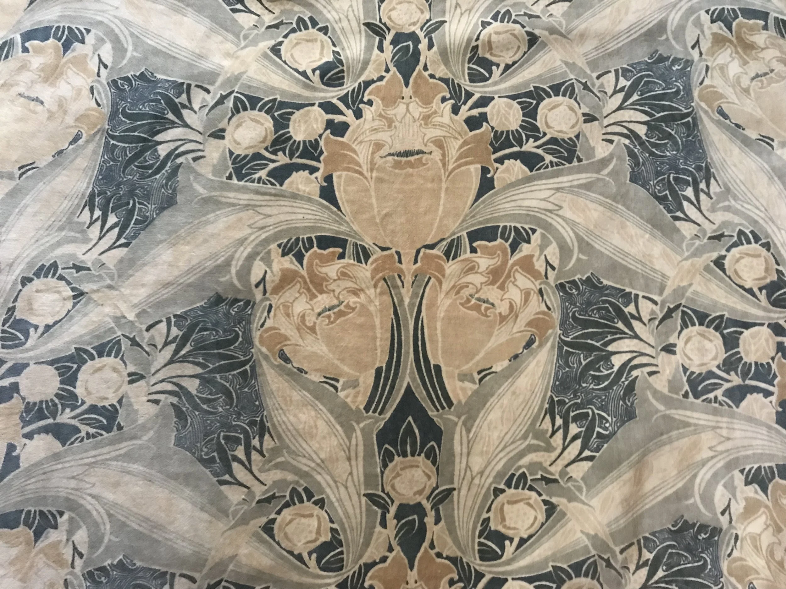 A SILVER STUDIO PRINTED VELVET PANEL