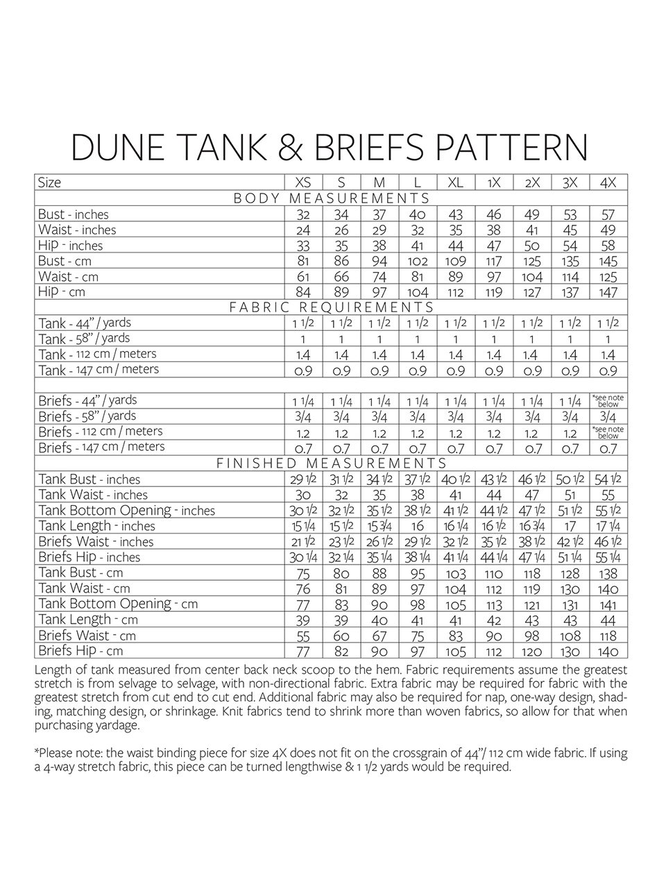 dune tank and briefs sewing pattern christine haynes
