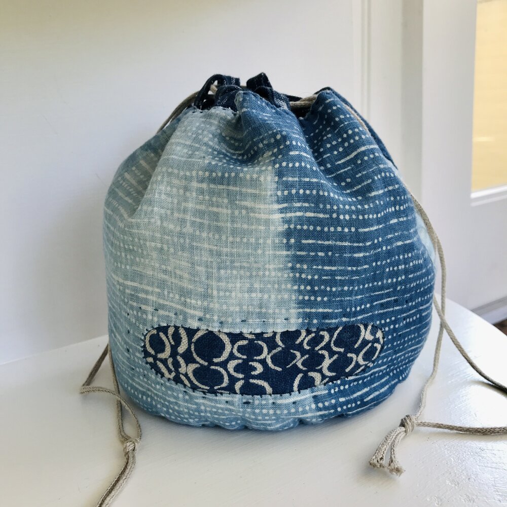 PDF Hand Sewing Pattern - Round Bottom Drawstring Bag — kzstevens