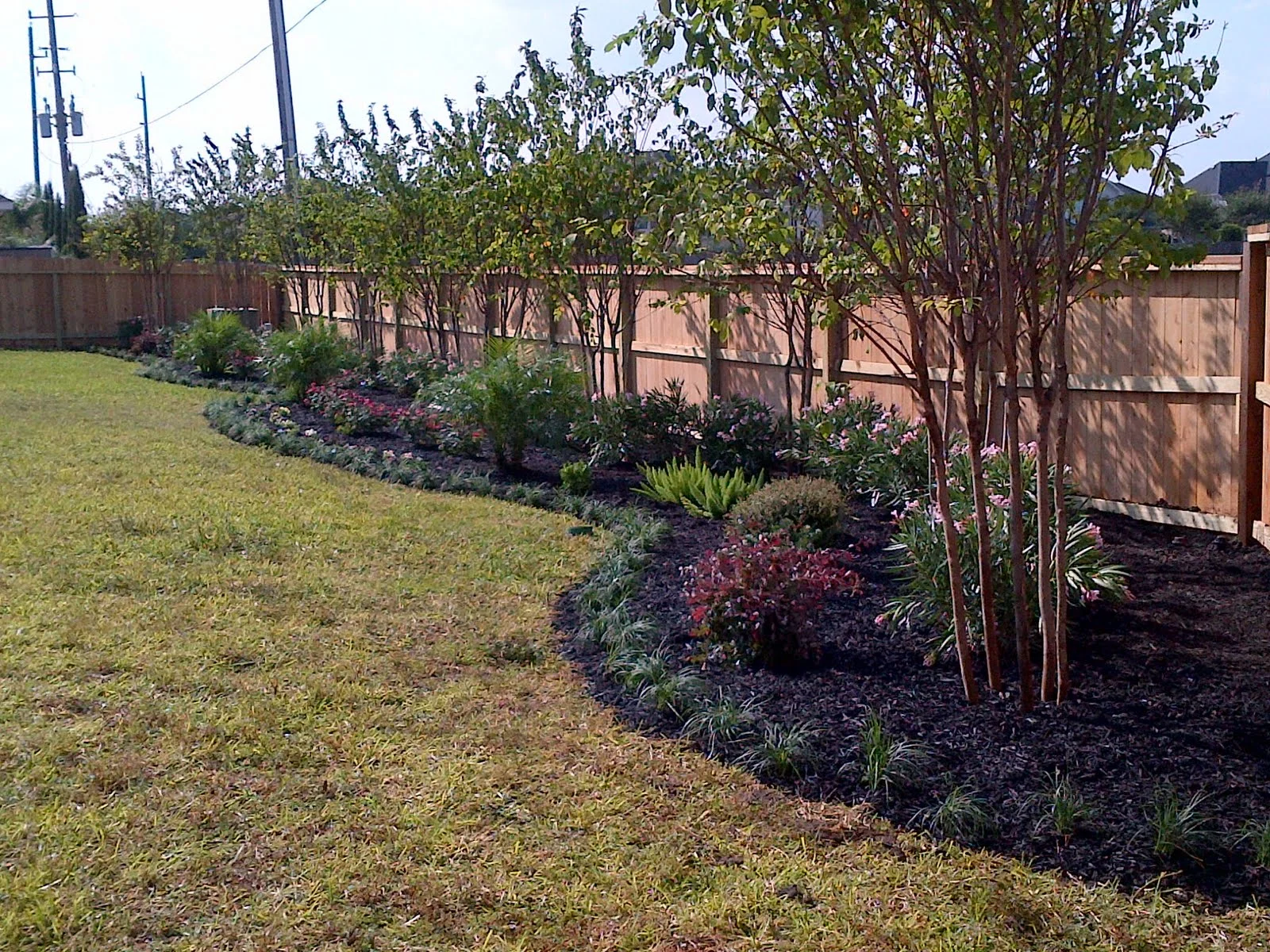 flower bed: after