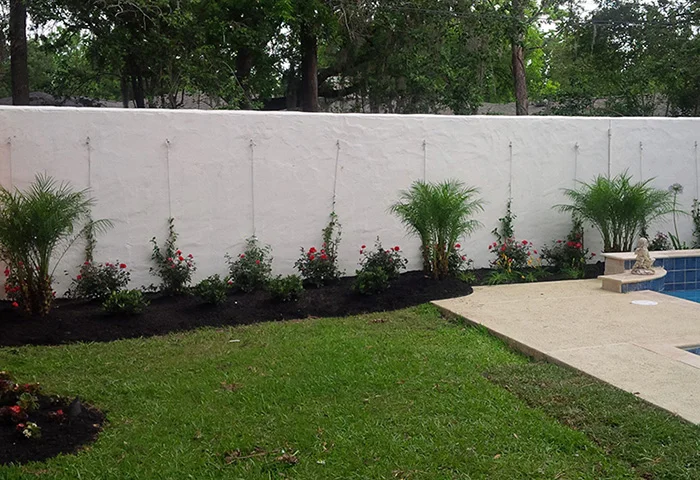 flower bed: after