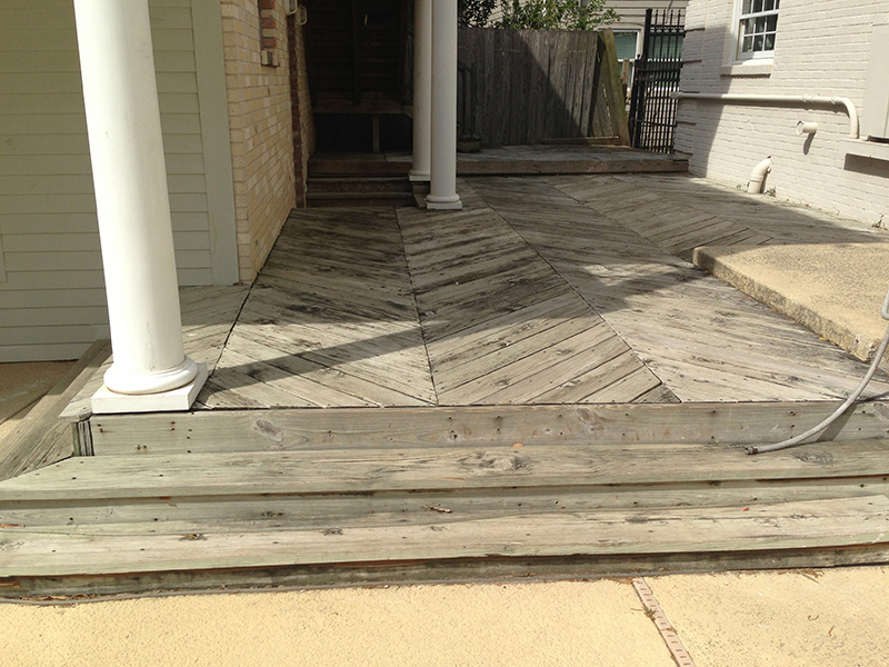 deck restoration: before