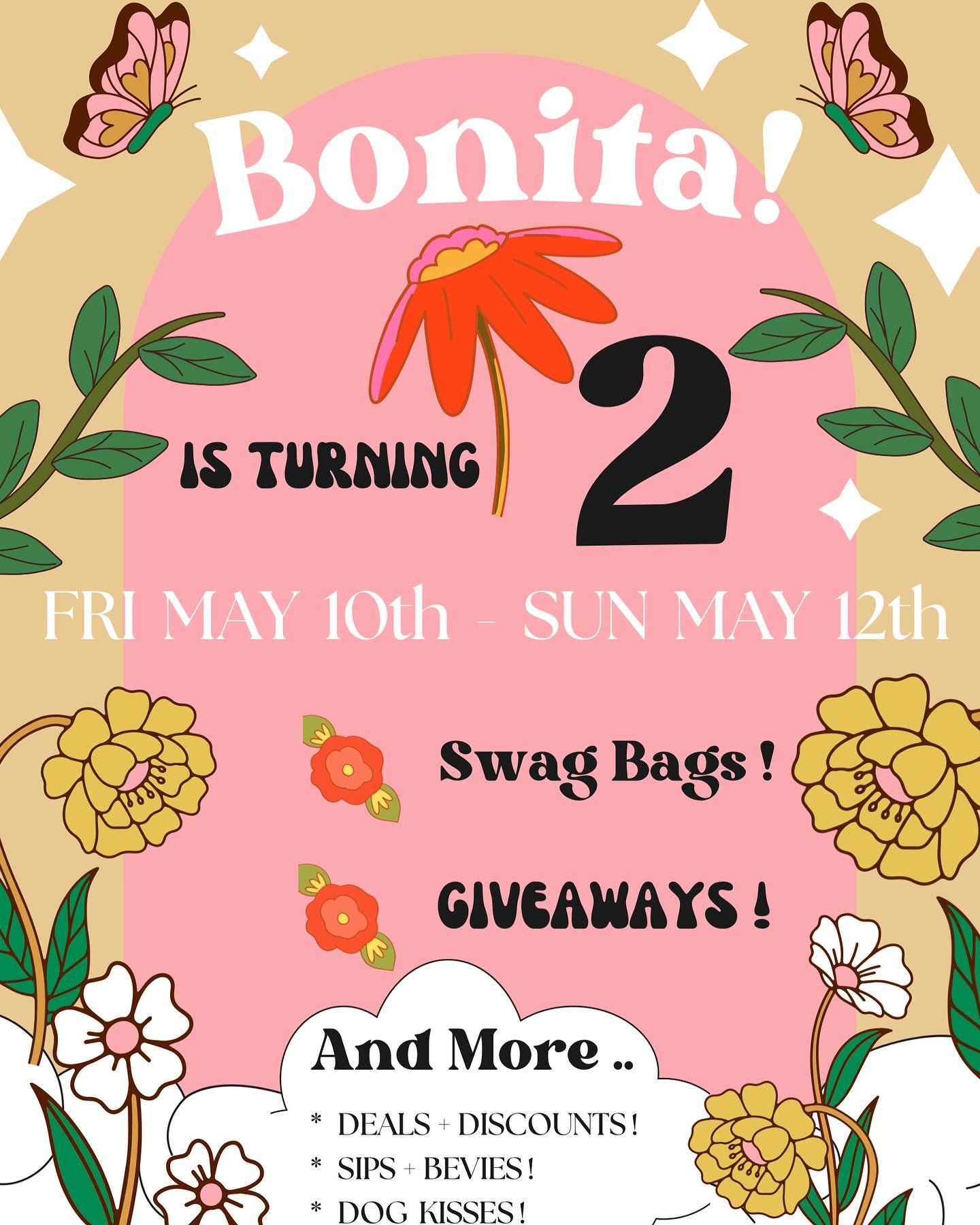 GAH! We&rsquo;re turning 2 🫣✨💫 and we want YOU to come CELEBRATE with us all weekend long 🎉

🔆 Next FRI 5/10 SAT 5/11 SUN 5/12 🔆

Here&rsquo;s what we&rsquo;ve got in store for y&rsquo;all 👇

&bull; $400 GIVEAWAY BASKET (no purchase needed to e