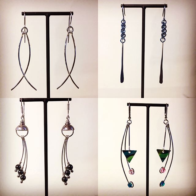 Looking for a little extra sparkle for New Year's Eve? Finish the perfect outfit with the perfect earrings, handcrafted locally. We've got a wide variety of styles in silver, gold, niobium and other metals, with semi-precious stones, glass and even f