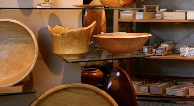 Wood turning is an amazing craft. Connecting organically with the wood and using what might be considered a blemish as a feature is one of the special gifts of a turner. We have several talented woodworkers in our store. Come see for yourself! #woodt