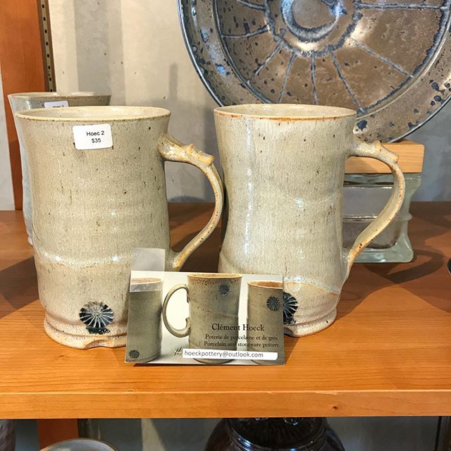 If you are looking for large coffee mugs check out Cl&eacute;ment Hoeck at the Riverguild. Really sweet teabowls too!

#riverguild #clementhoeckpottery #shoplocal #potterymugs