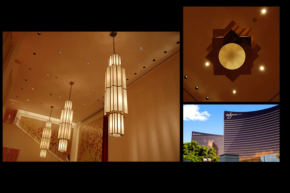 Wynn Las Vegas, custom 16' Skyscraper pendants