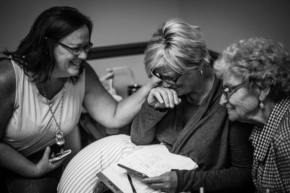 Grandma receiving a photo of a baby born via c-section at Emory Midtown Atlanta