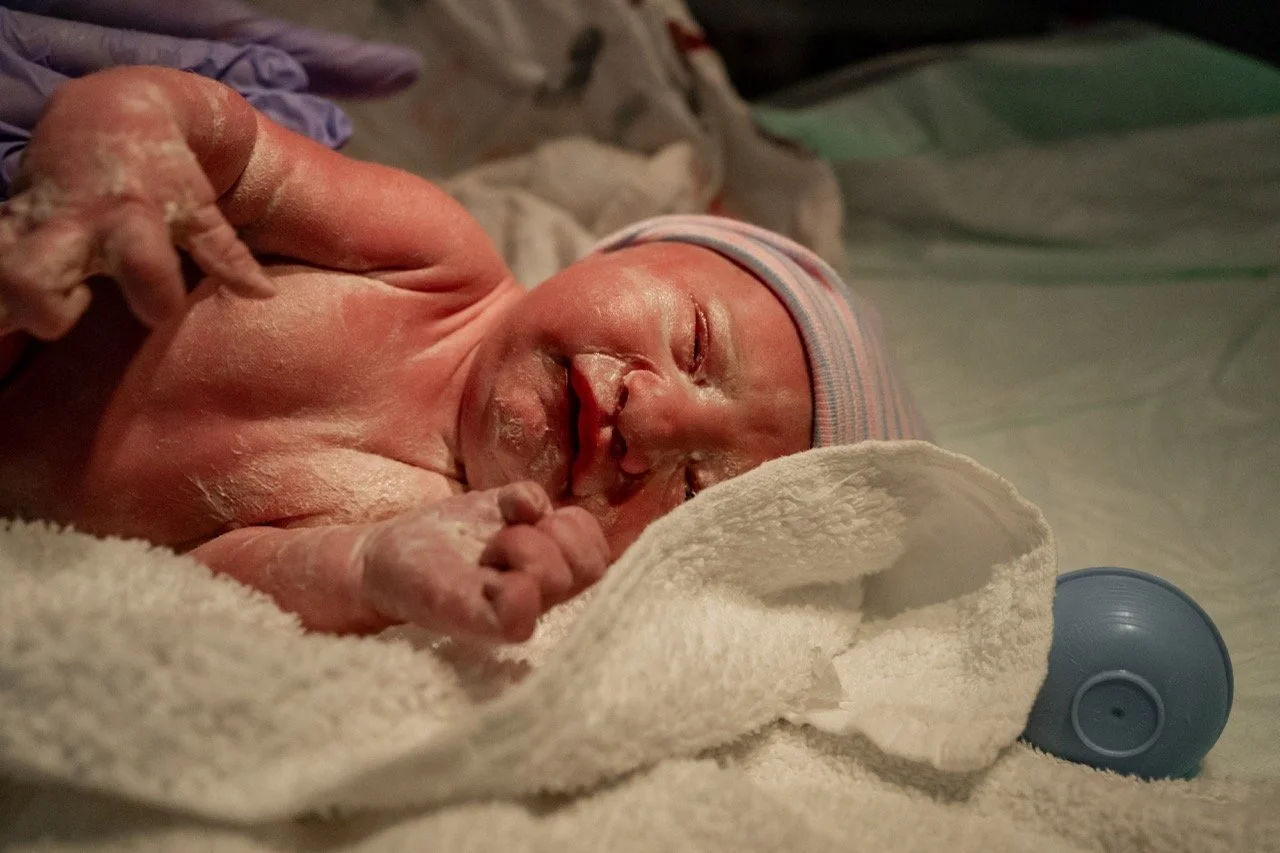 newborn baby in the hospital warmer
