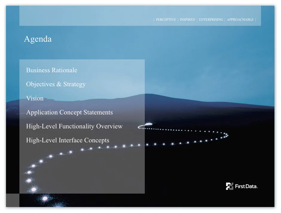 Presentation template design
