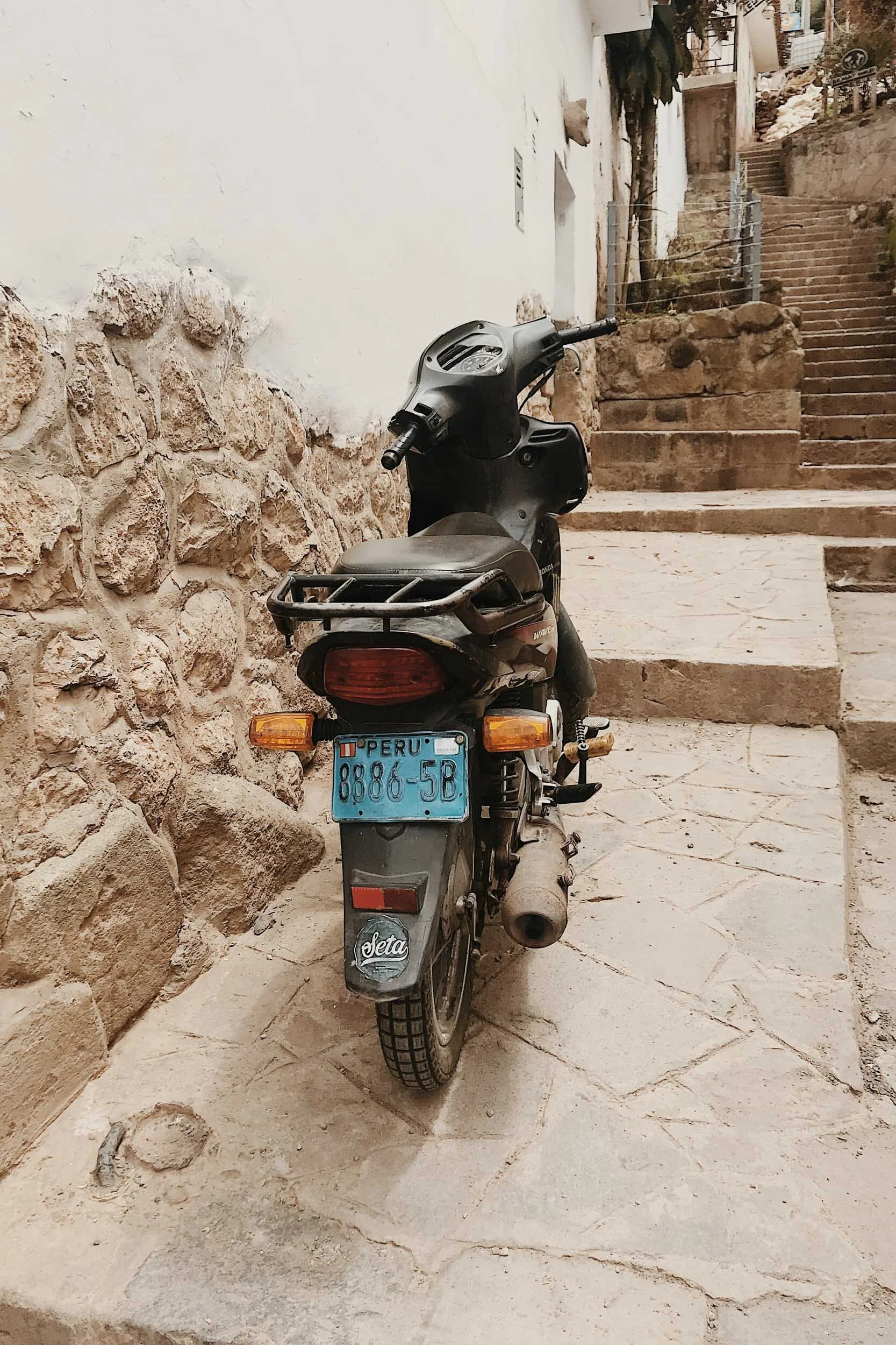 moto in san blas cusco peru