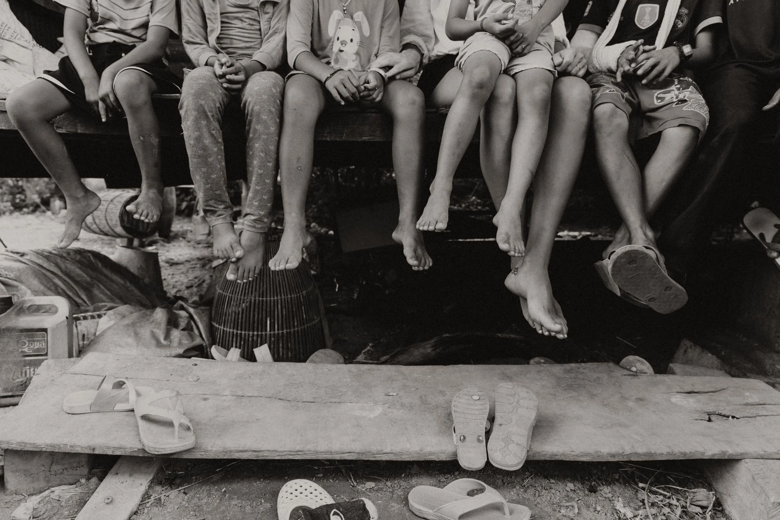 children's feet in cambodia
