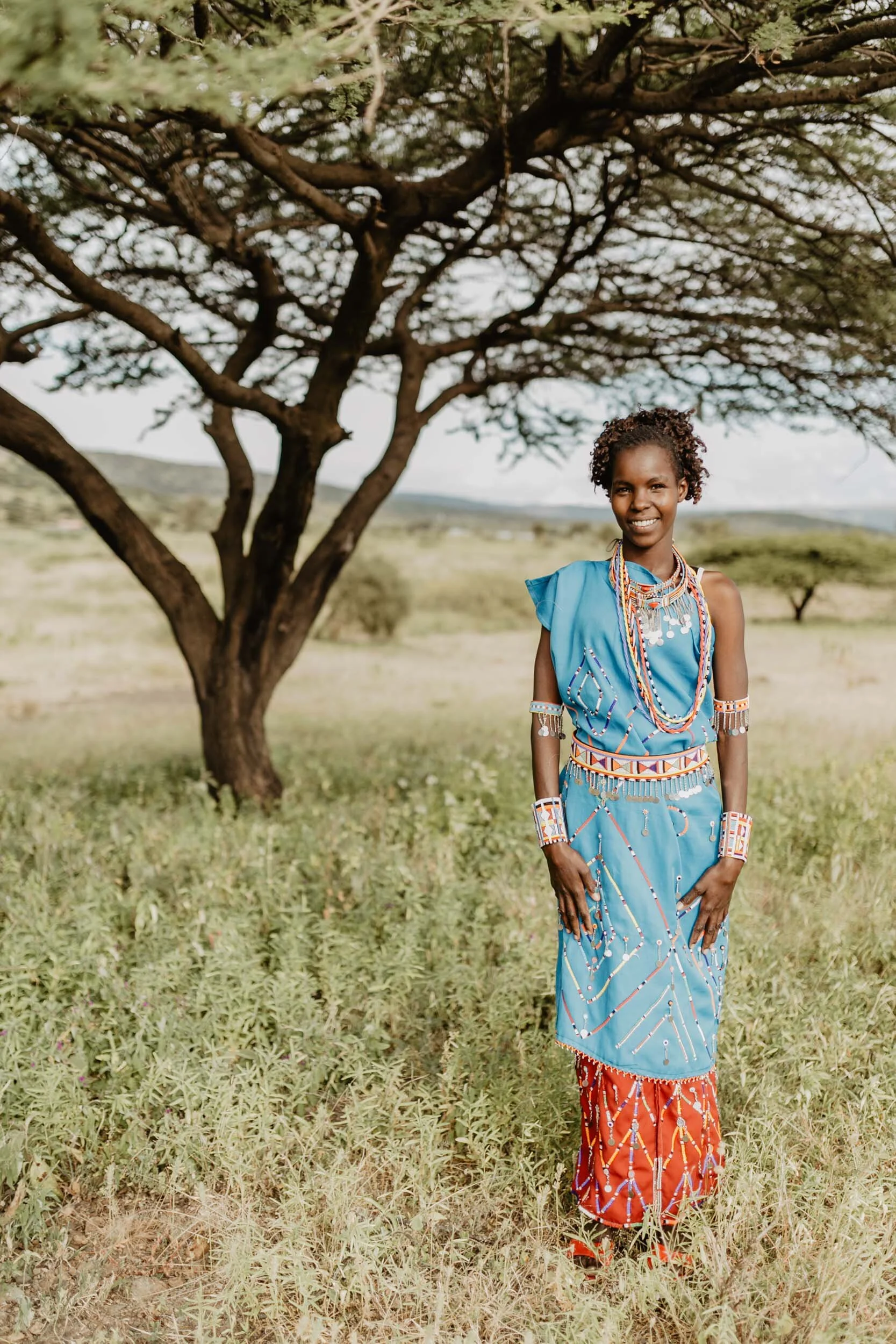 maasai beader in kenya africa