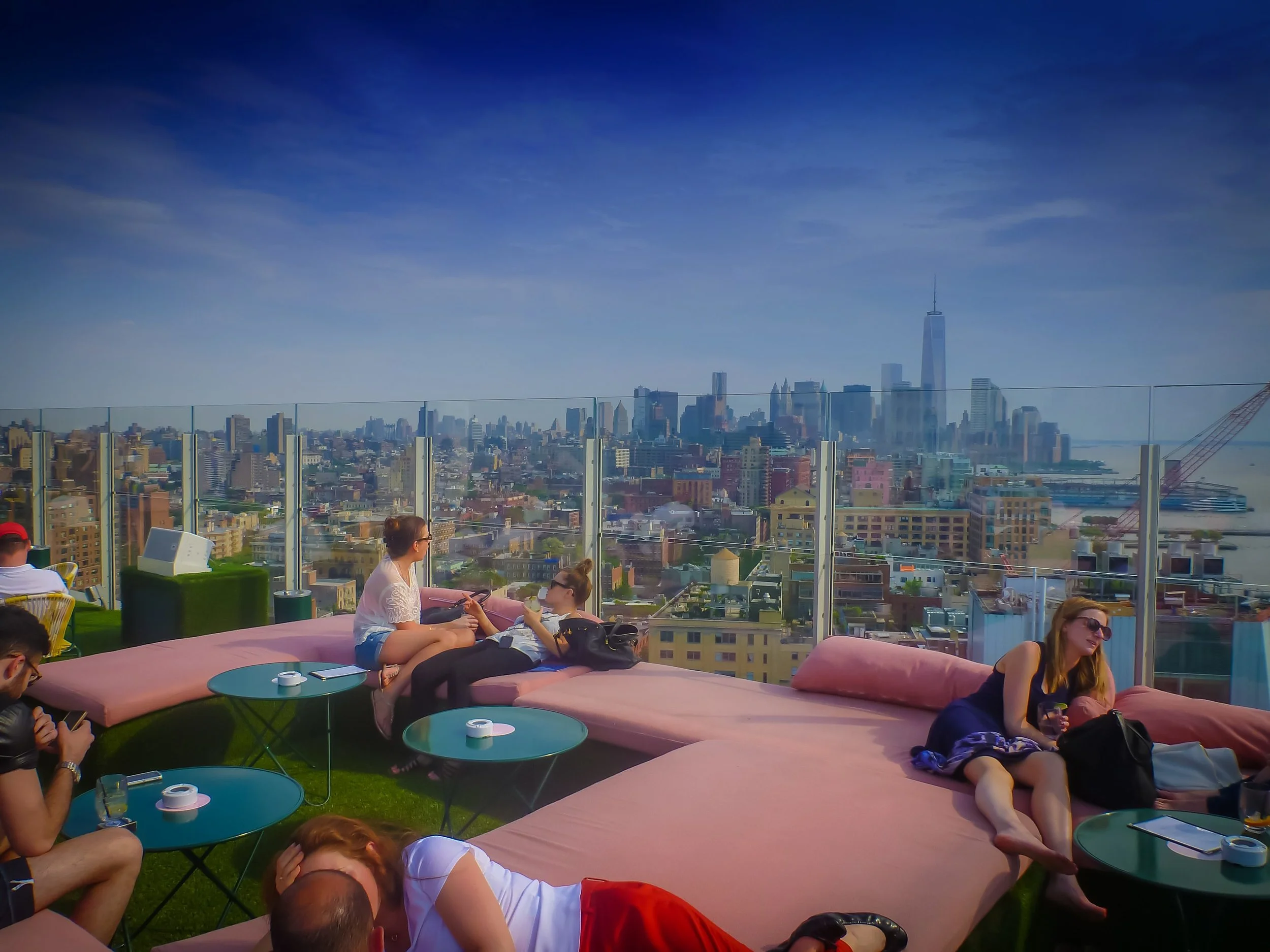 Rooftop of the standard hotel, at the meatpacking district, by the high line.