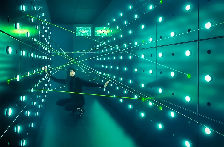 visitors uncover the truth with lie detectors, put their flexibility to work in a room full of laser beams and learn about spies like Alan Turing, who cracked the Enigma code. Image: Spyscape