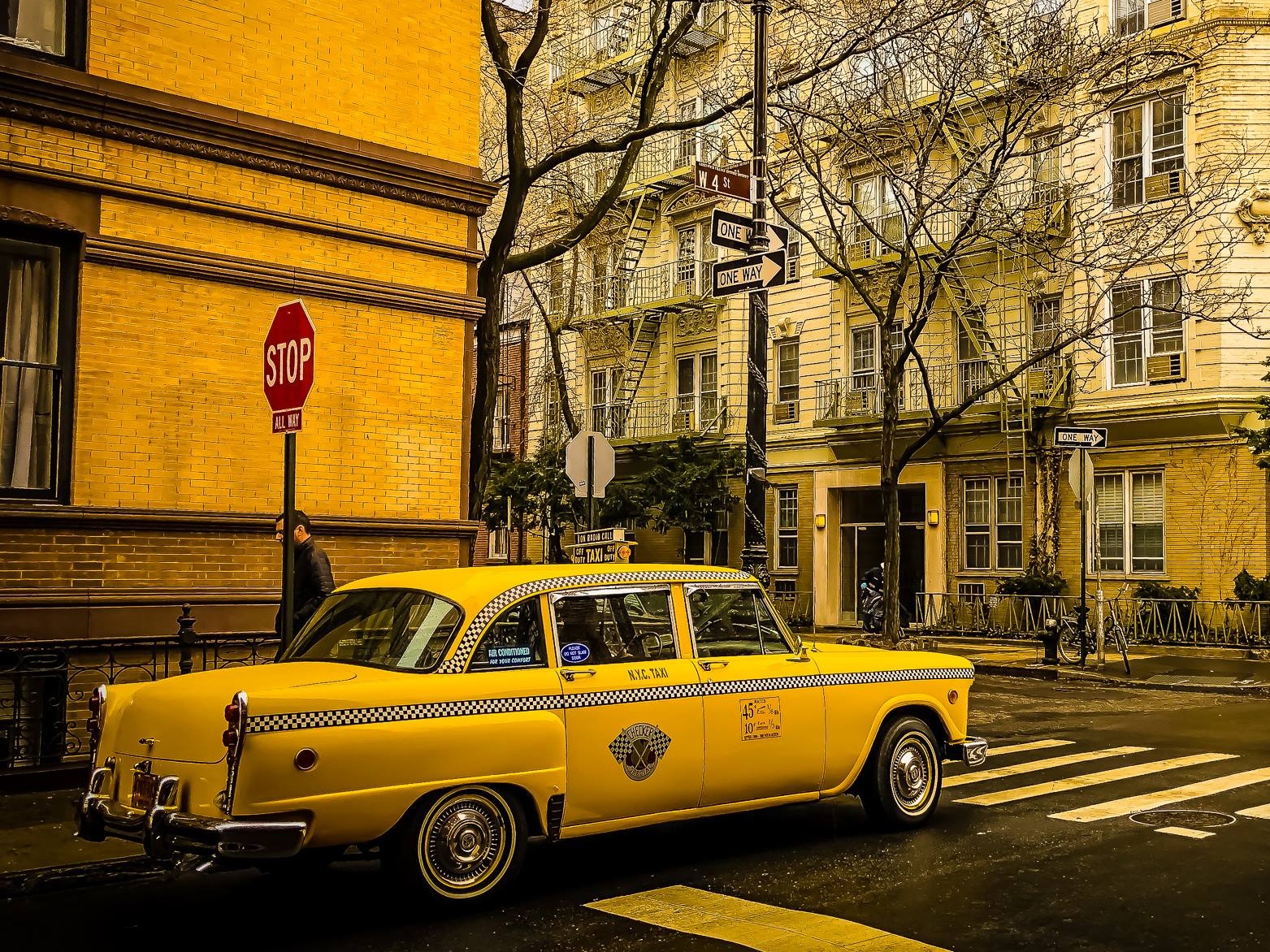 City of New York Salt and Pepper Yellow Taxi Cars 