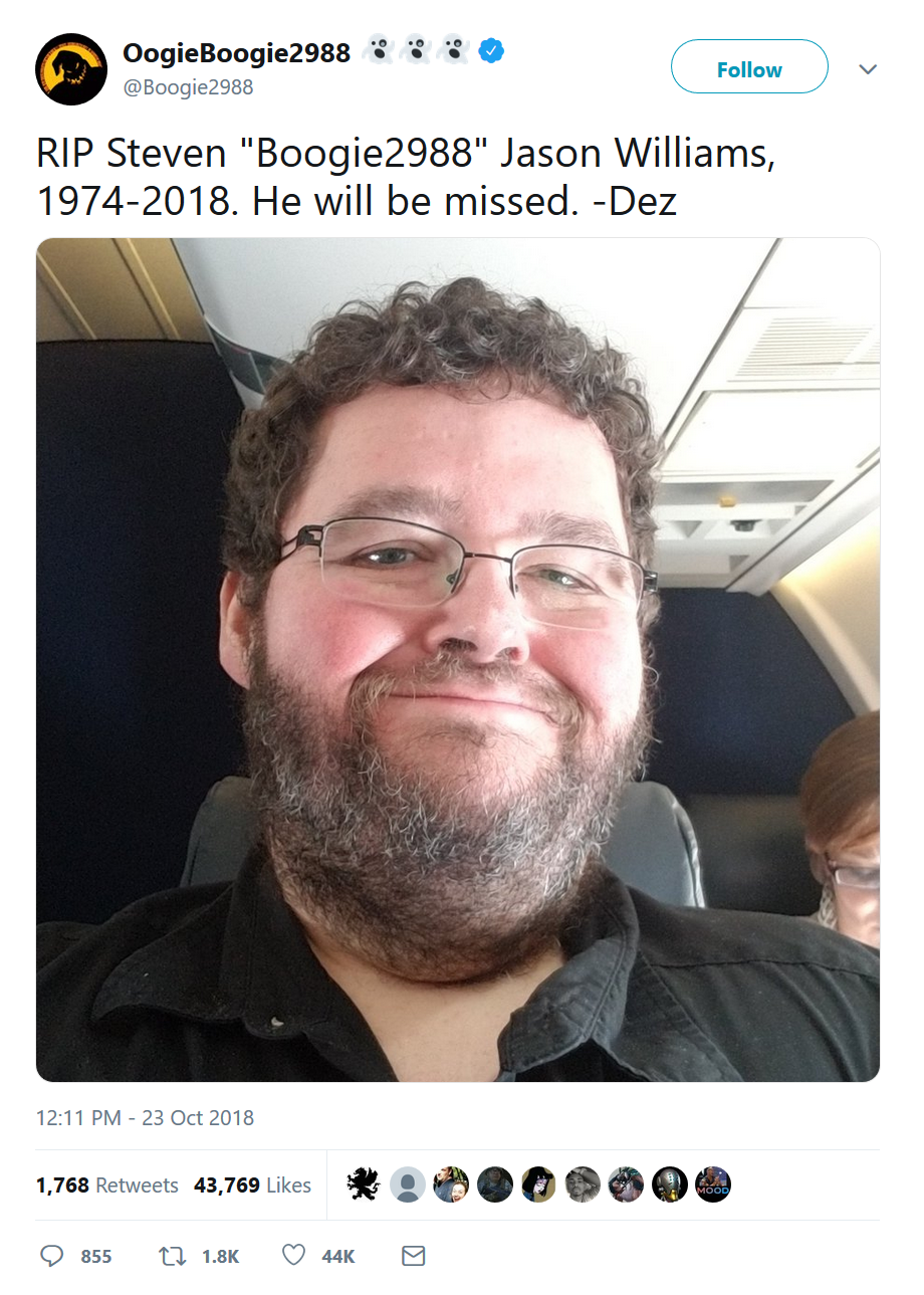 YouTuber Boogie2988 died at age 44 of type 2 diabetes — JMAA.TV