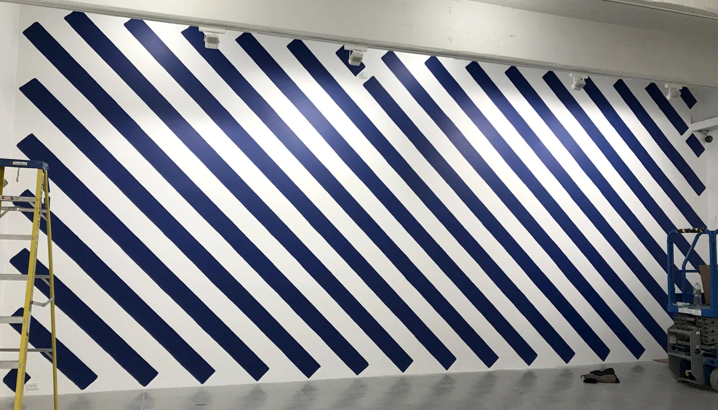  15' x 34' interior Martin Creed wall drawing, fabricated for Hauser&amp;Wirth 2018. 