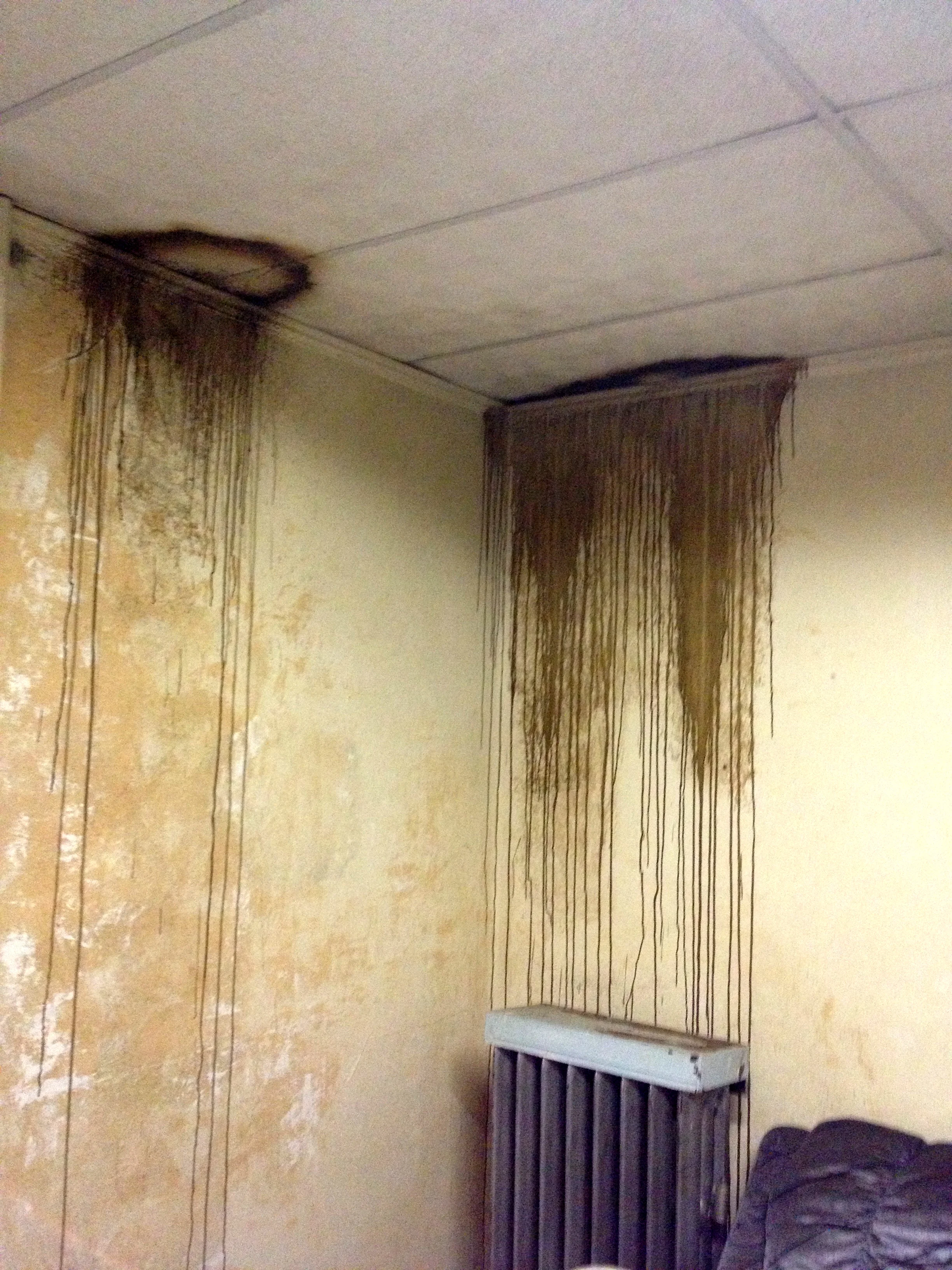 Faux water stains