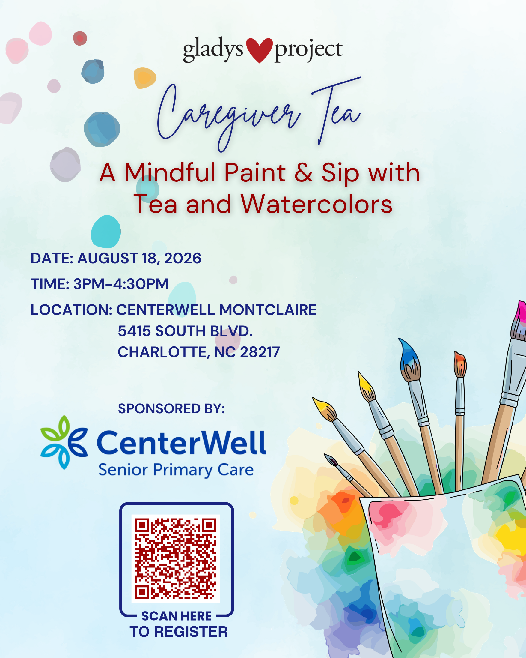 Caregiver Tea: A Mindful Paint and Sip with Tea &amp; Watercolors