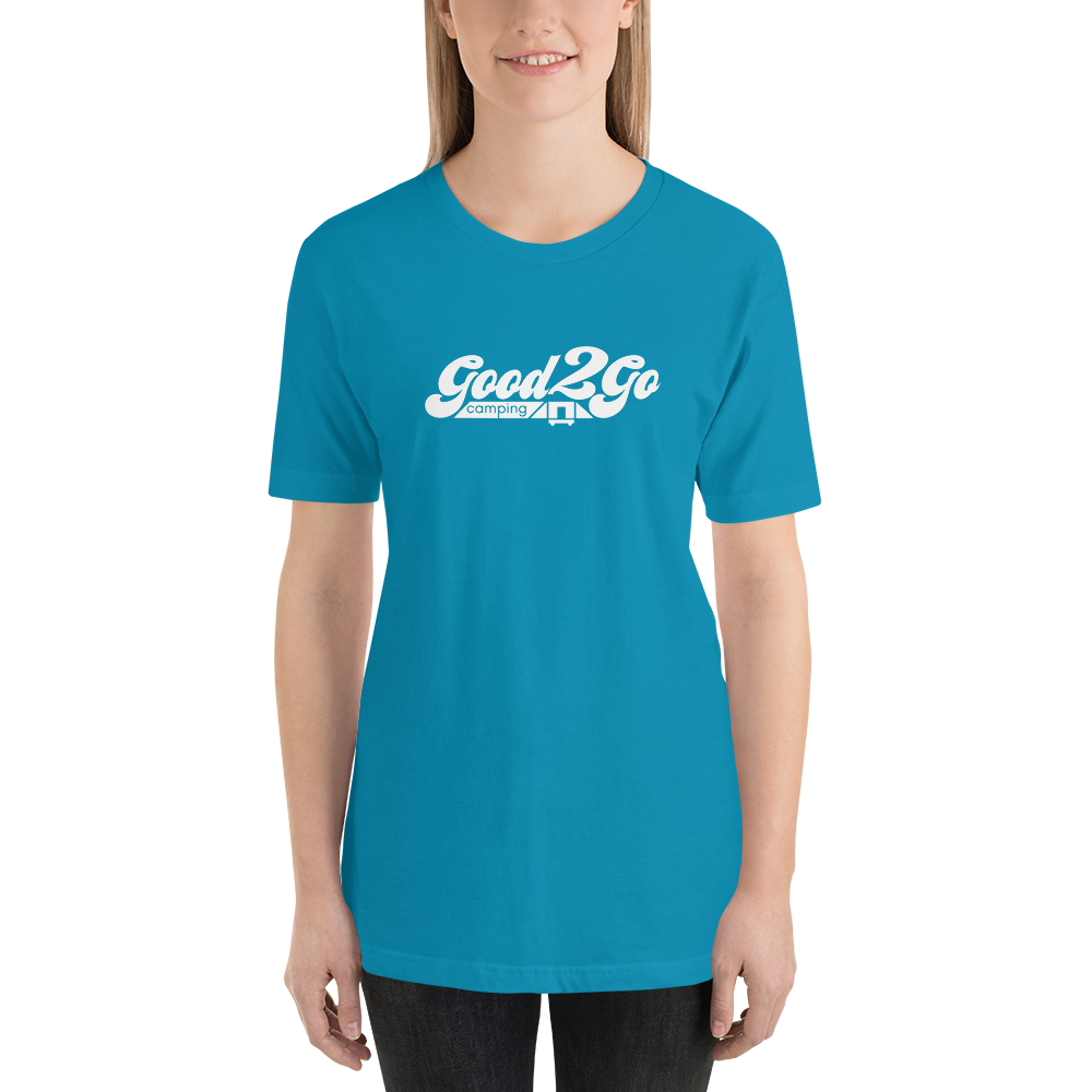 Sherlock Holmes vervangen extreem Good2Go” Camping Logo - Aqua Unisex T-Shirt (S-4XL) — Green Mountain  Tourism | Vermont Tasting Tours | Good2Go Camping