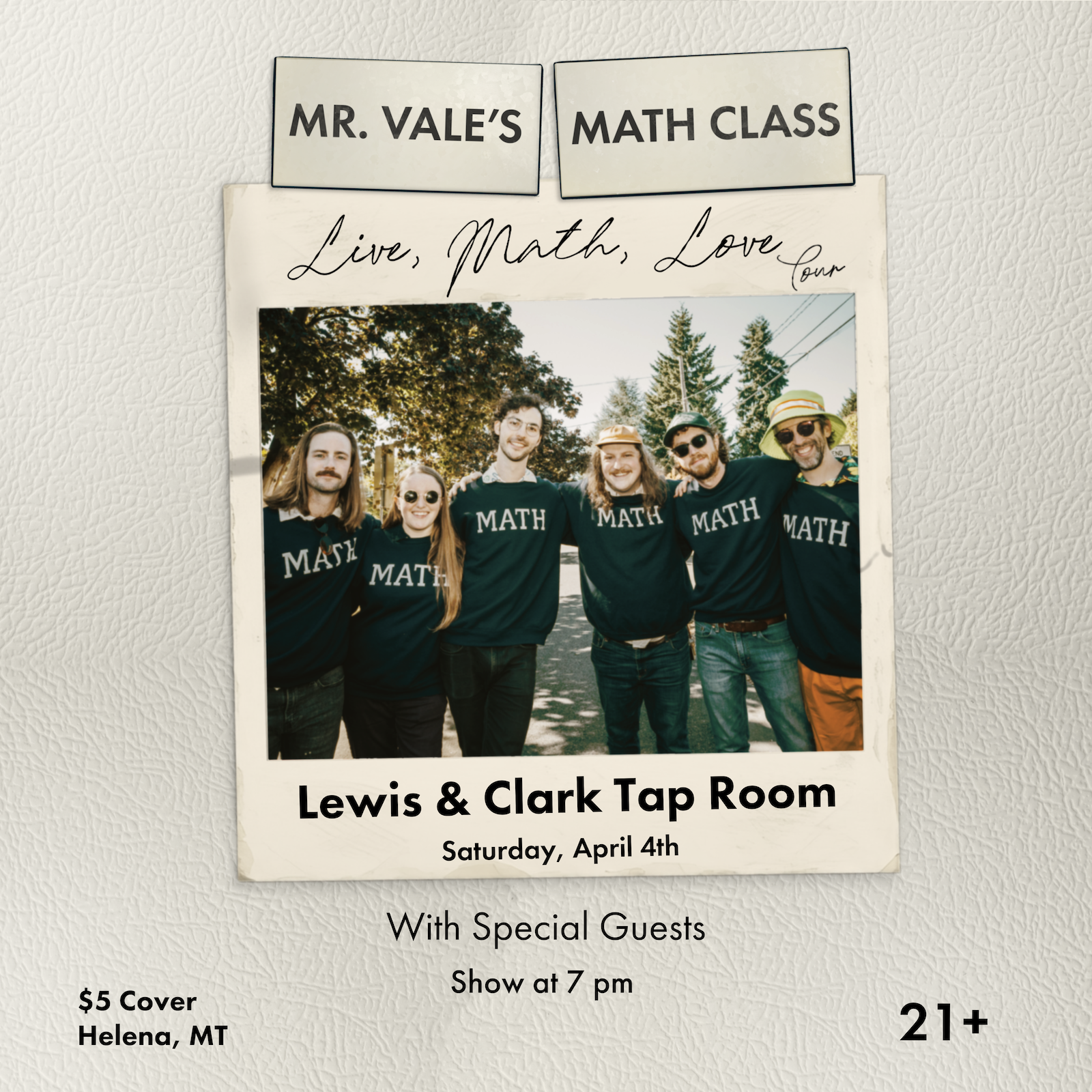 Mr. Vale's Math Class at Lewis & Clark Taproom with special guest Doctor Fly