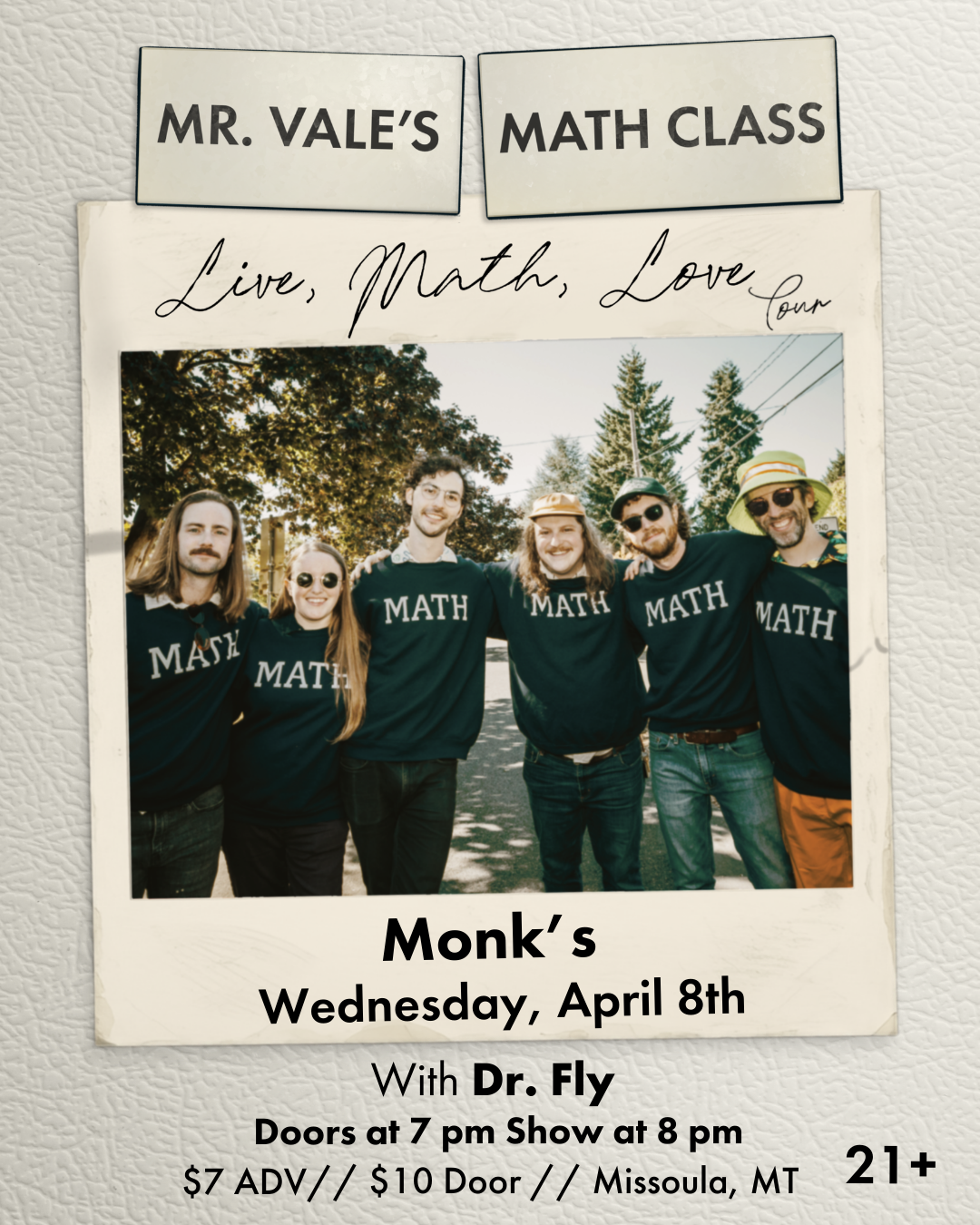 Mr. Vale's Math Class at Monk's with special guest Doctor Fly