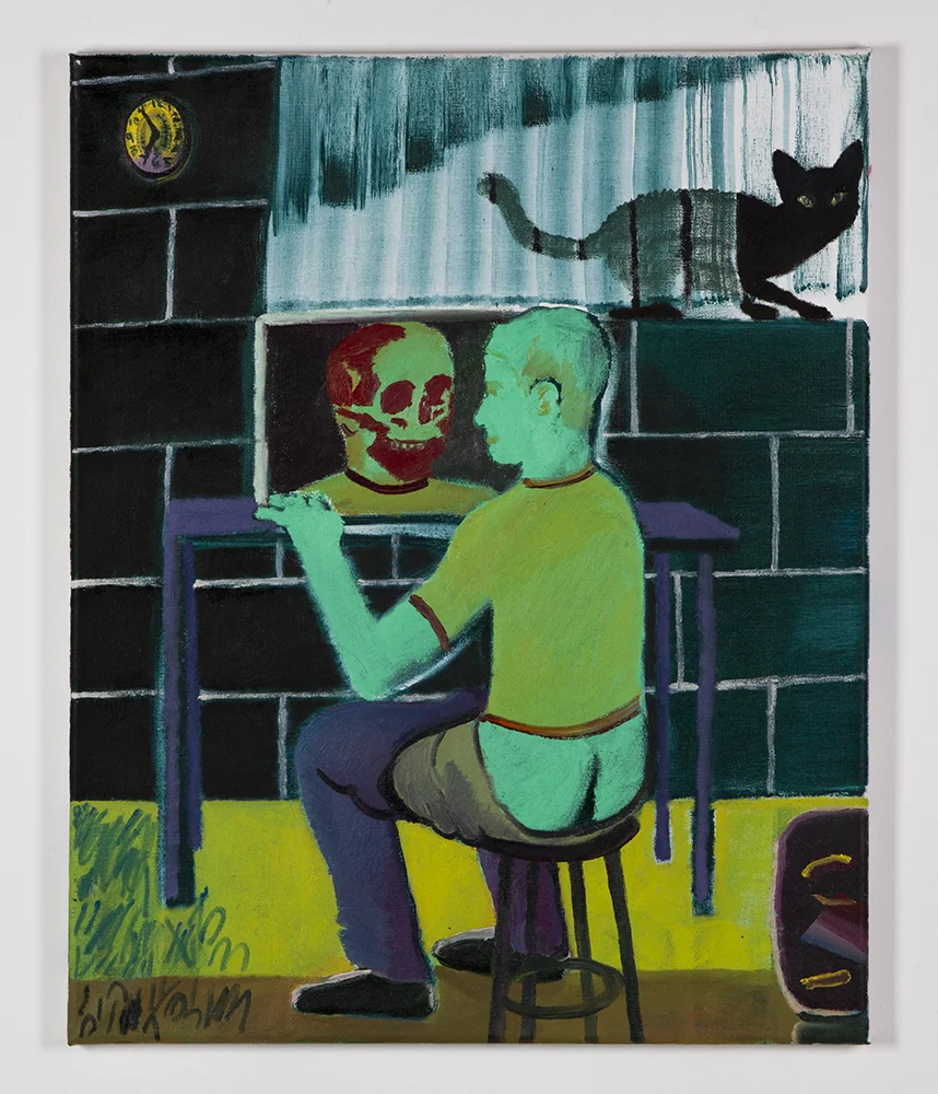 Half-life , 2017, oil on canvas, 20 × 16 in/50.8 × 40.64 cm