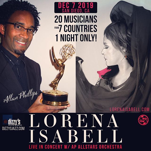 Ticket Link In Bio.
Lorena Isabell Live in concert with Emmy Award Winning and Grammy Nominee Composer/Arranger Allan Phillips &amp; the AP All Stars Orchestra. In partnership with Jazz venue Dizzy's,&quot; where music matters the most&quot;.
20 Musi