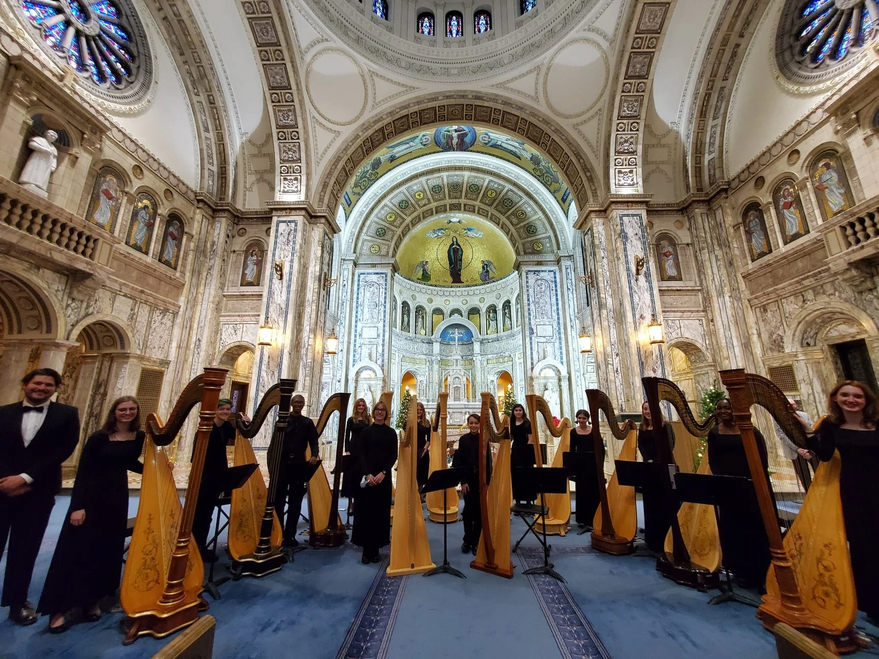 GreenSpring Harp Ensemble Performance at Our Lady of the Angels