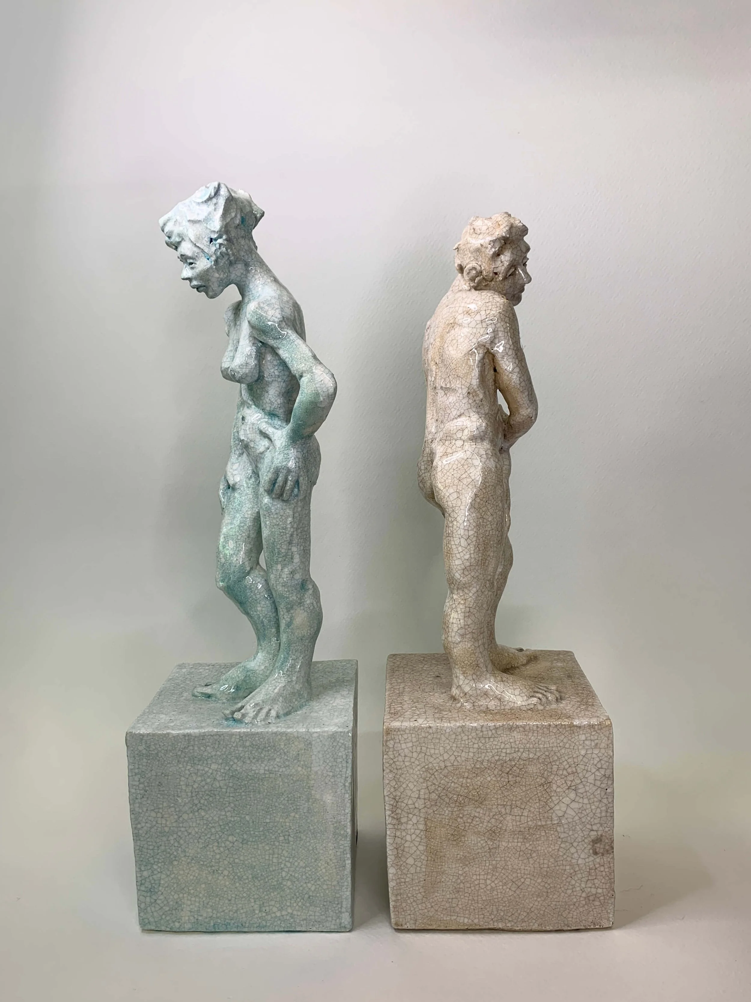 Male and Female Ceramic Figurative Sculptures by Sandra Robinson Studio