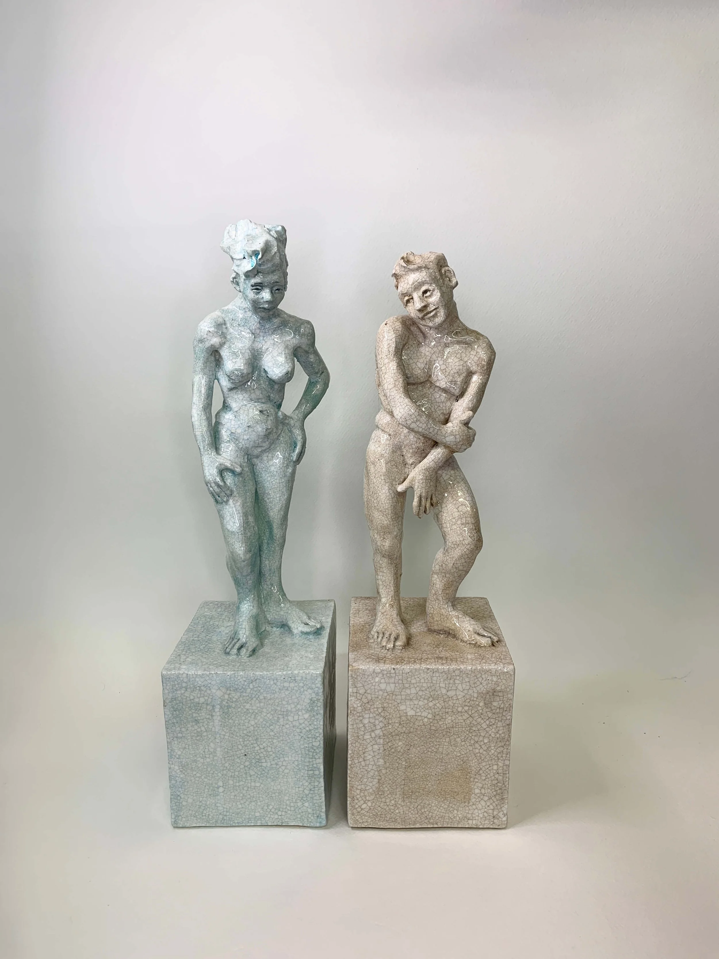 Male and Female Ceramic Figurative Sculptures by Sandra Robinson Studio
