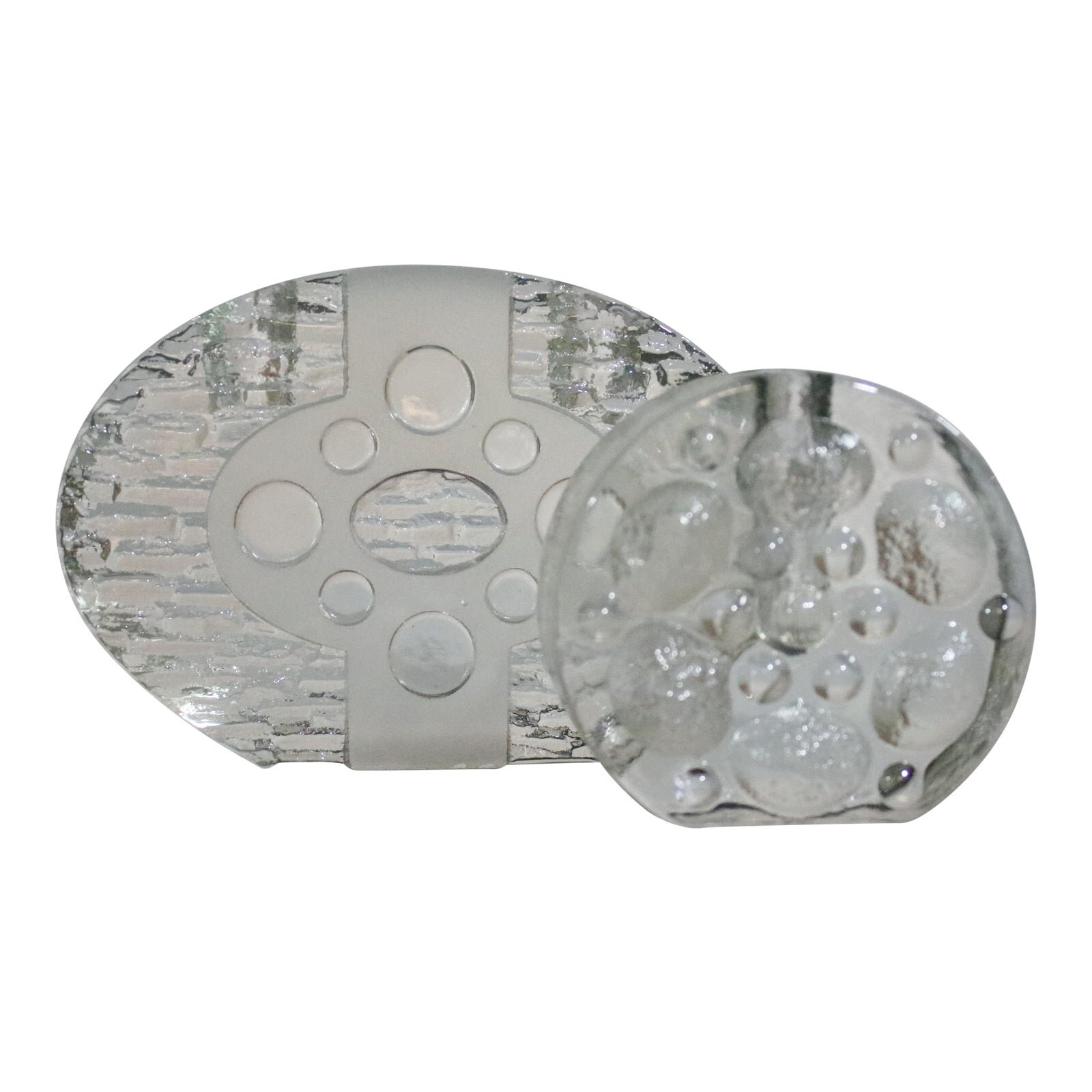 Pukeberg Walther Art Glass Candle Holders