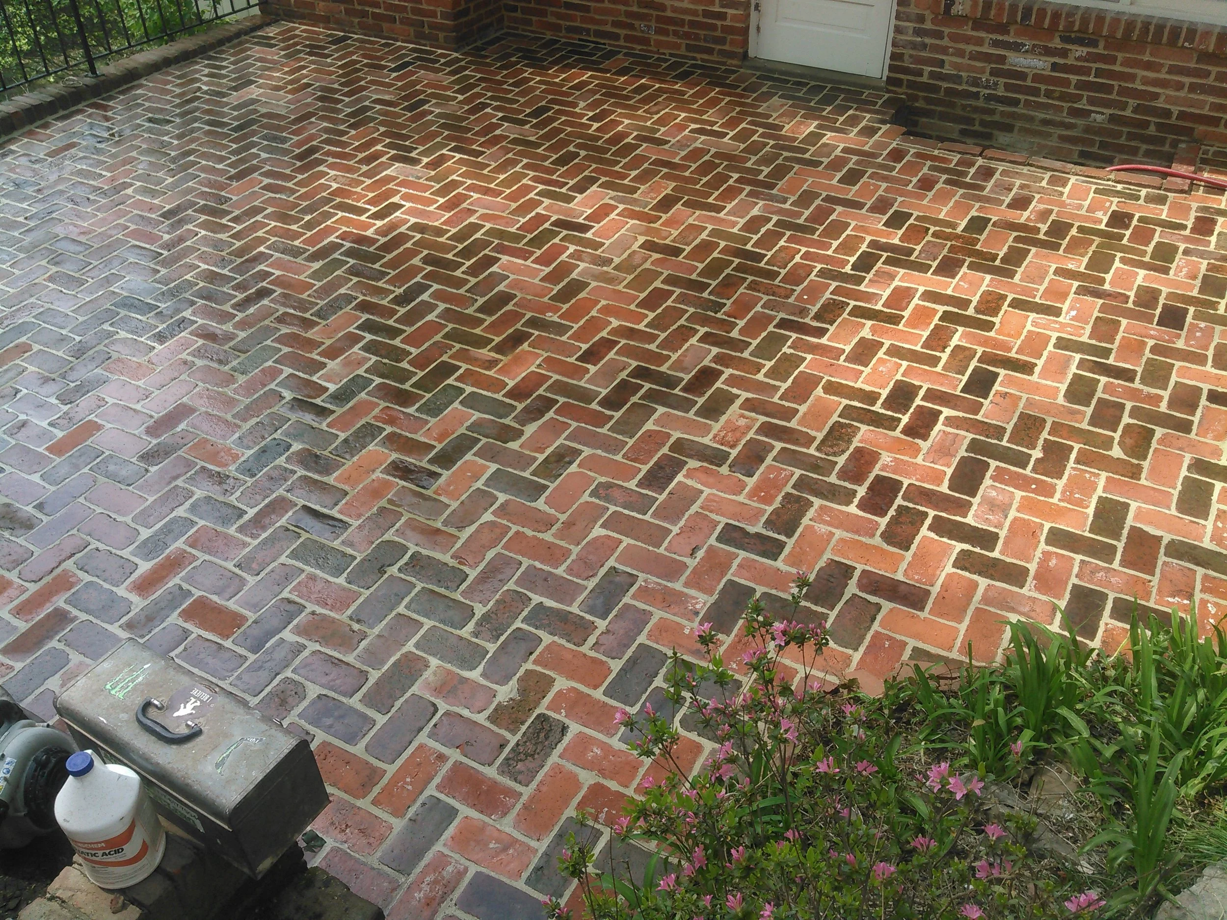 Brick Herringbone Patio