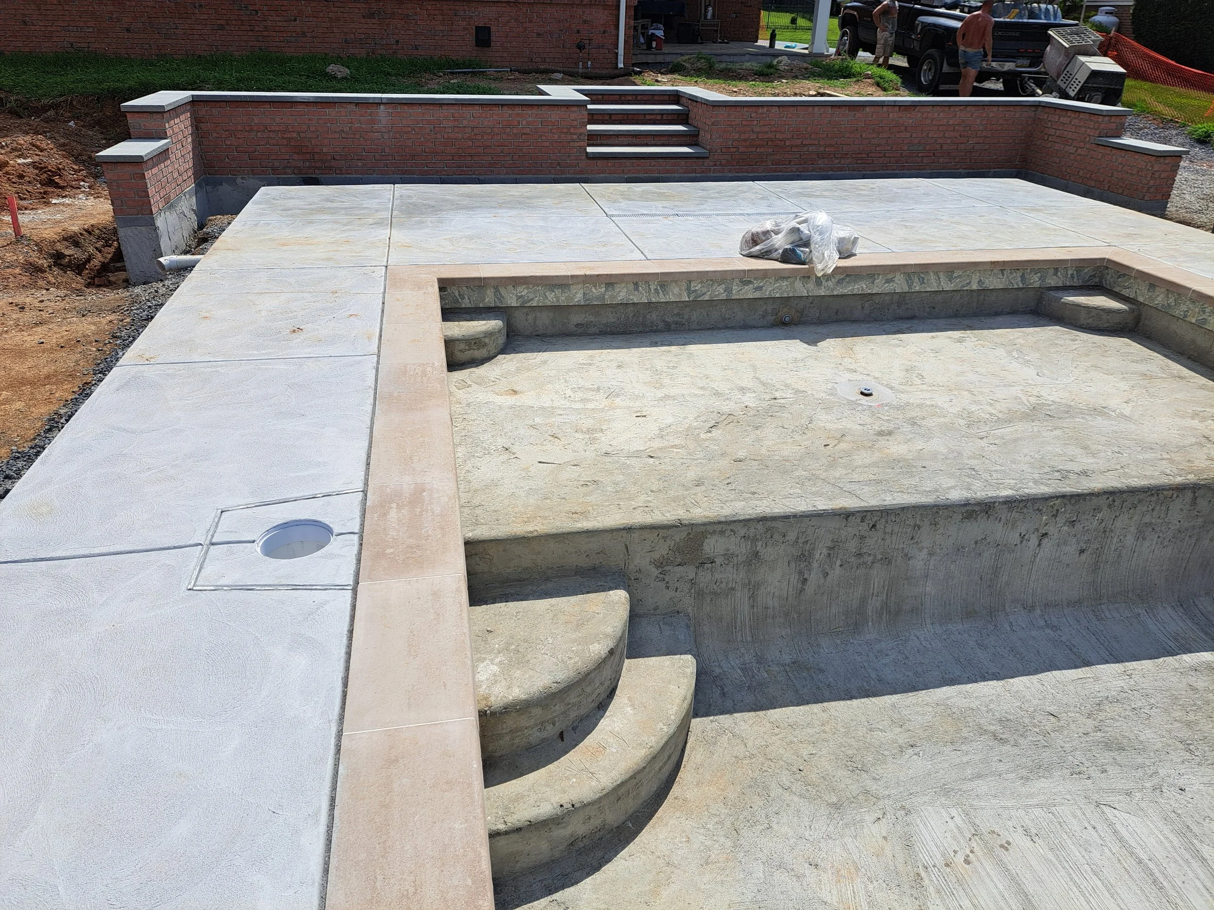 Brick Retaining Wall And Steps