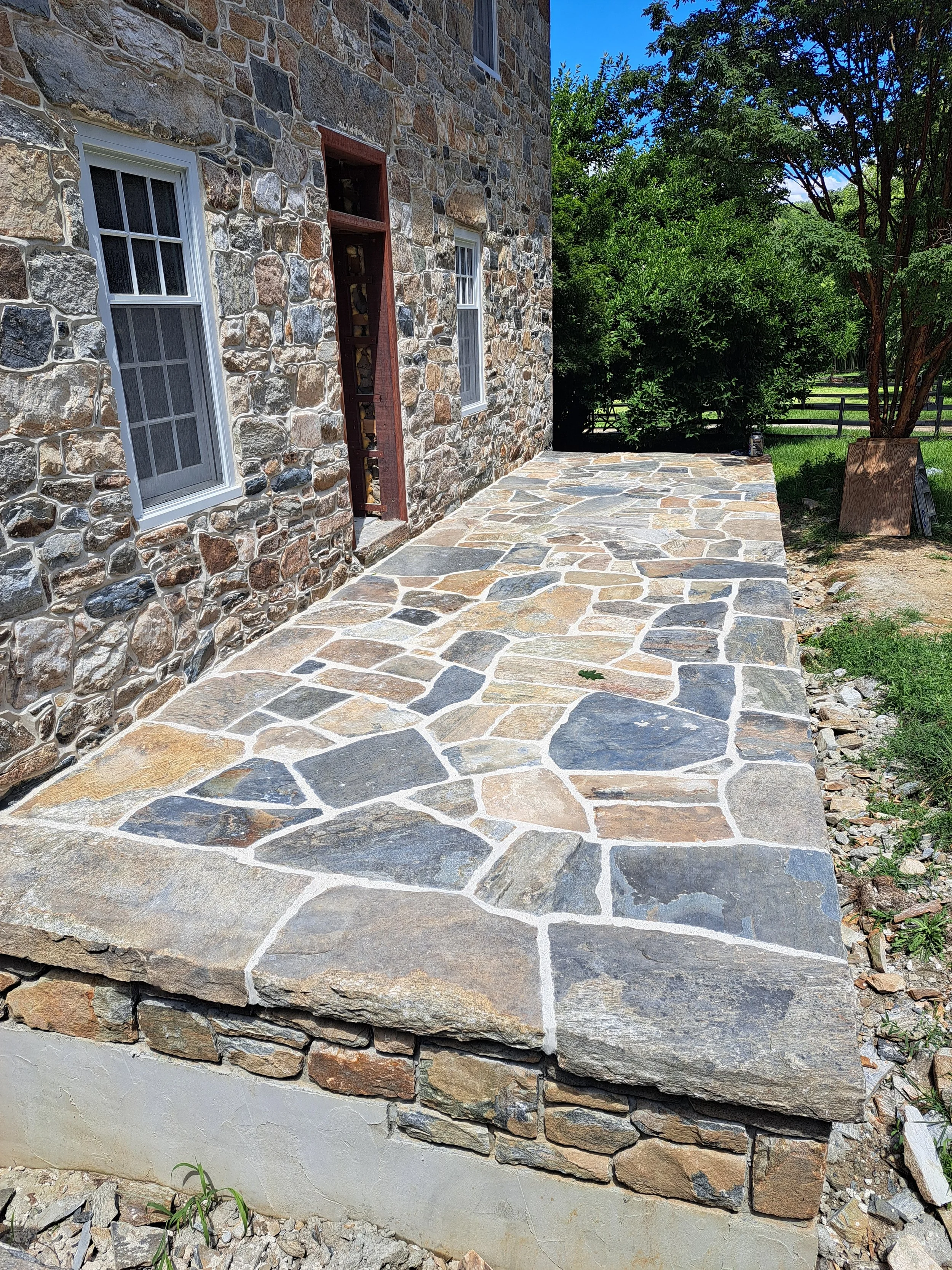 5" Thick Fieldstone Porch