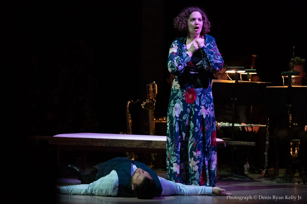 Kevin Adamik as Romeo (left); Anne Slovin as Juliet (right)  Photo Credit: Denis Ryan Kelly, Jr.