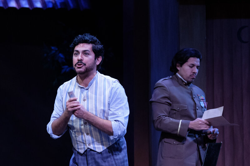  Jesus Garcia as Nemorino (left); Ethan Vincent as Belcore (right)  Photographs by Denis Ryan Kelly Jr. 