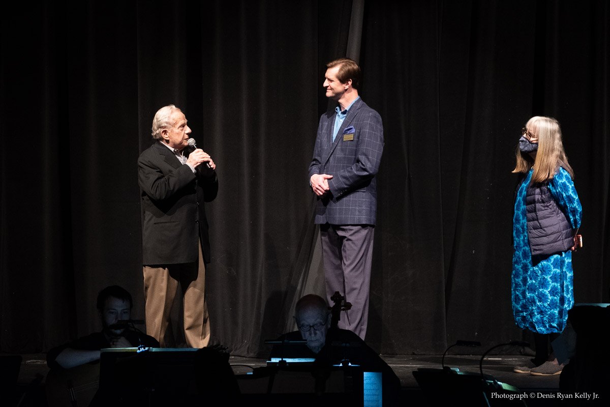  Frank Grunwald, David Starkey, and Lori Laitman introduce audience to performance of  Brundibar/Vedem . 