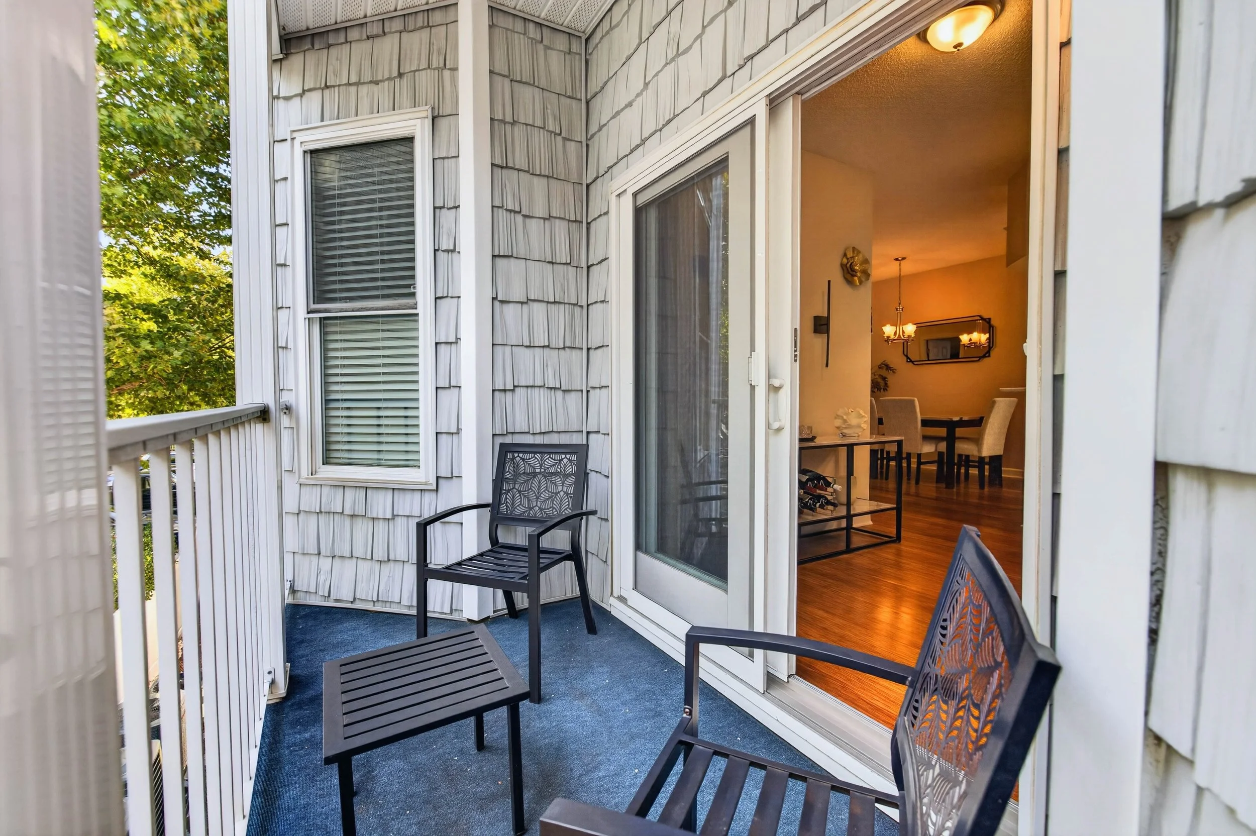 Directly accessed from the living room, the private balcony keeps indoor and outdoor living naturally connected.