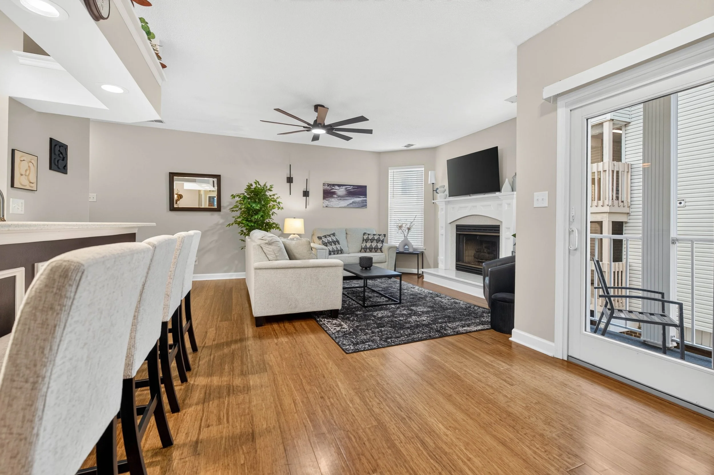 Open kitchen dining and living spaces at 2301 Beach Haven Drive Unit 201