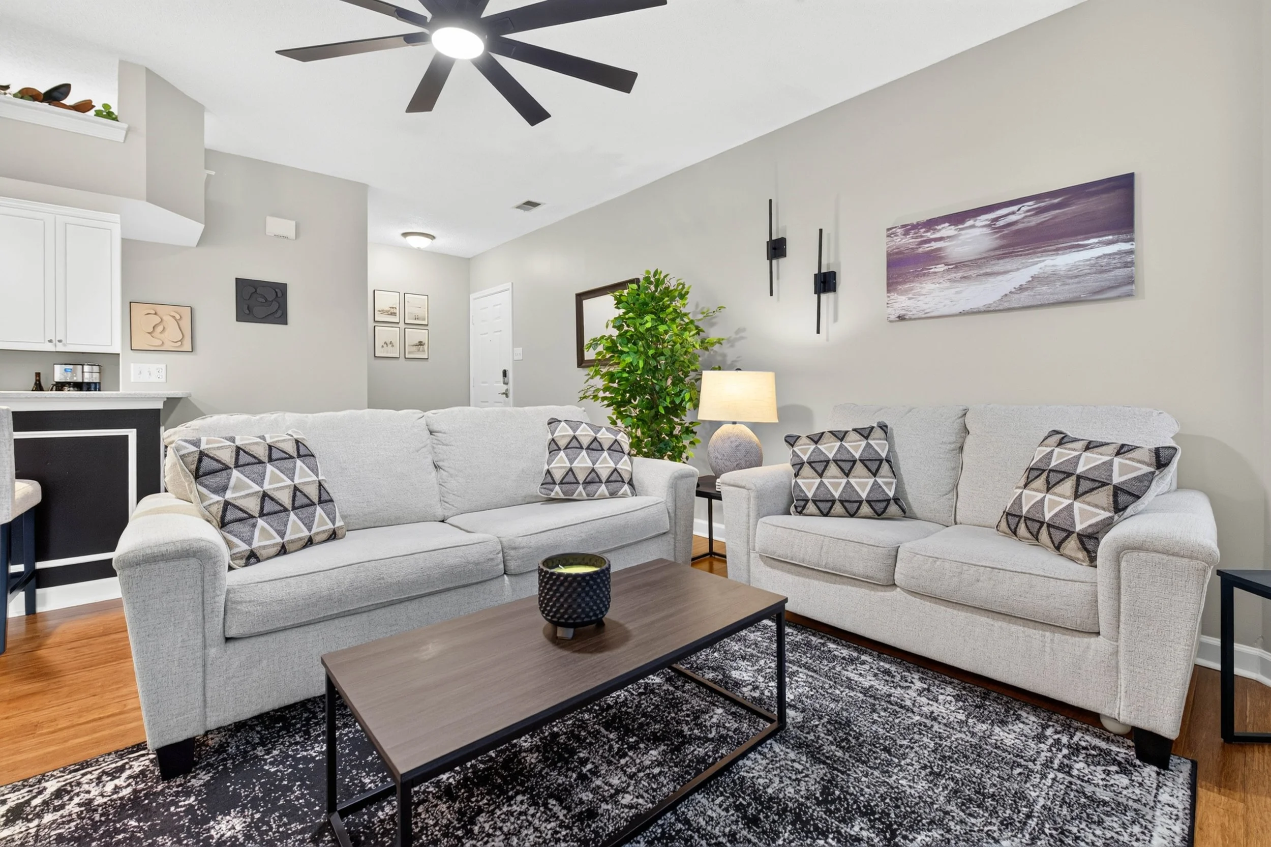 Movie nights, game days and friends who stay beyond dinner all feel at home in this inviting living space.