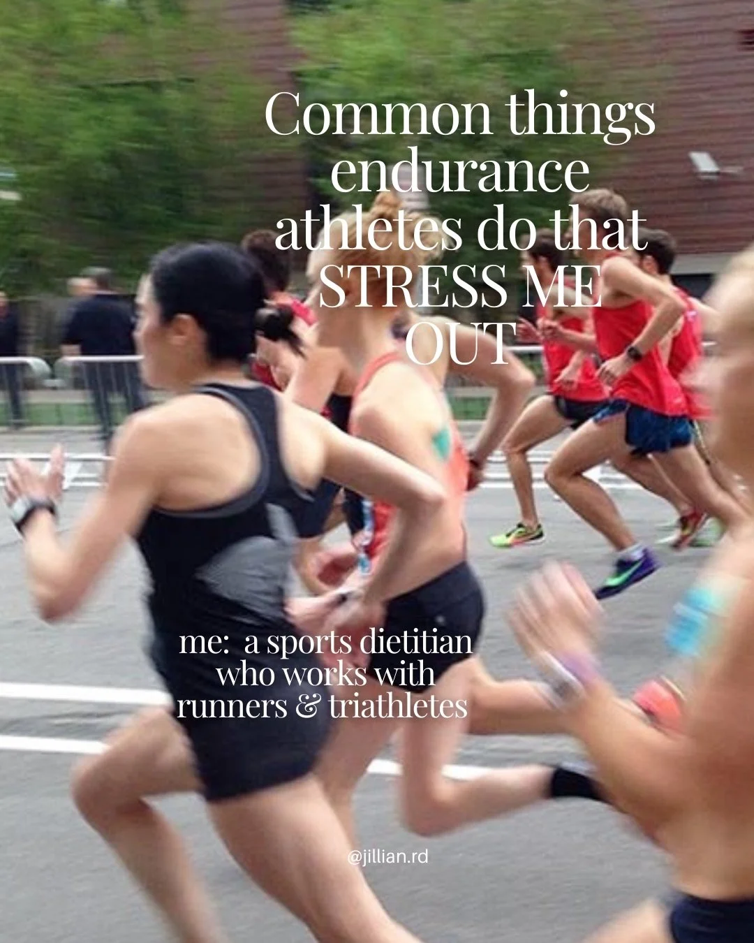 Okay, you&rsquo;re not actually stressing me out, I just want the best for you. 

There is just so much misinformation out there re: nutrition and training, and that makes it so hard for endurance athletes to avoid going down some of these paths. 

&