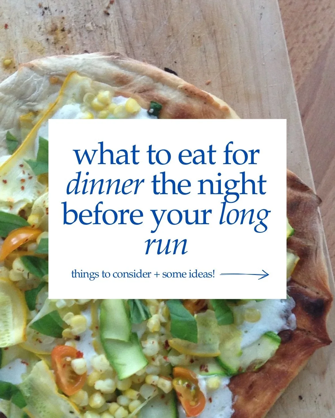 We talk a lot about being intentional about our pre-race and pre-workout meals the day of, but have you given any thought to your meal the night before those bigger efforts?

If you&rsquo;re waking up and heading out for a long run (75+ minutes) OR a