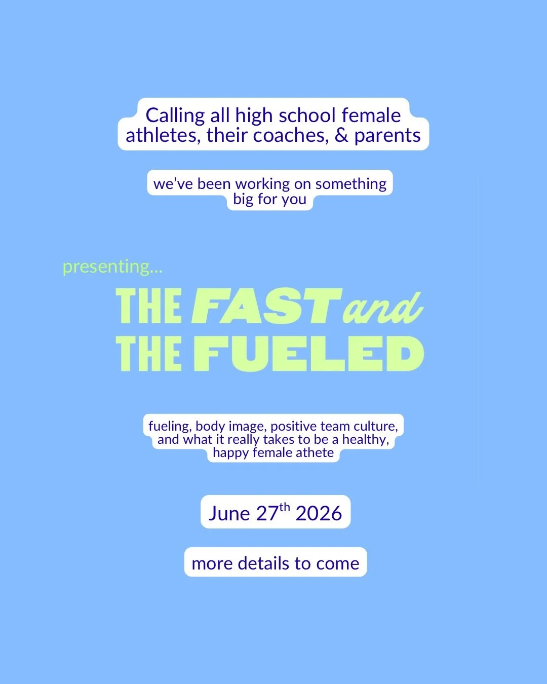 I talk a lot about the things I wish I&rsquo;d known earlier in my life and in my career as a female athlete, and how this drives so much of the work I do today. This is why I am SO excited to share a little sneak peek of this event coming this summe
