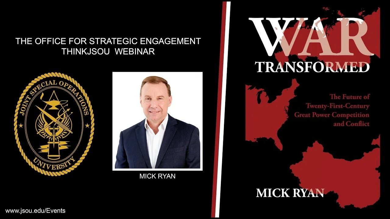 ThinkJSOU Book Webinar: War Transformed l Jun. 2023